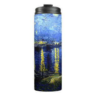Sternennacht über der Rhone von van Gogh Thermosbecher
