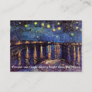 Sternennacht über der Rhone von Van Gogh Visitenkarte