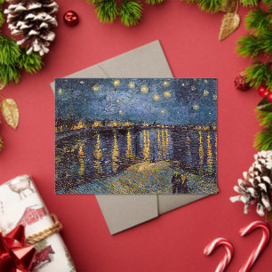 Sternennacht über der Rhone von Vincent Van Gogh Acryleinladungen