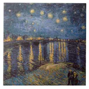 Sternennacht über der Rhone von Vincent Van Gogh Fliese