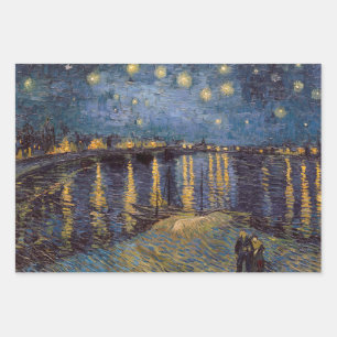 Sternennacht über der Rhone von Vincent Van Gogh Geschenkpapier Set