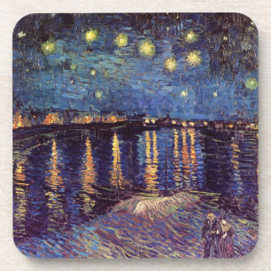 Sternennacht über der Rhône von Vincent van Gogh Getränkeuntersetzer