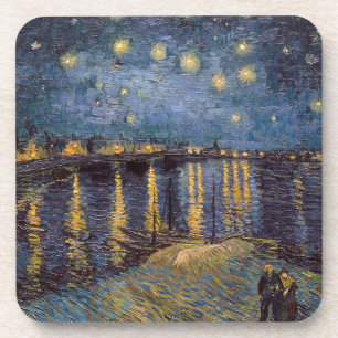 Sternennacht über der Rhone von Vincent Van Gogh Getränkeuntersetzer