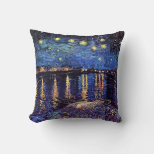 Sternennacht über der Rhone, von Vincent van Gogh. Kissen