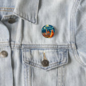 Sternennacht über Florenz | Ginger Cat Art Button (Beispiel)