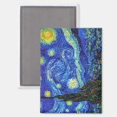 Sternennacht von Van Gogh, Magnet (Vorderseite/Rückseite)