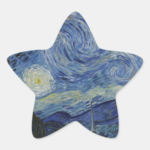 Sternennacht von Van Gogh Stern-Aufkleber