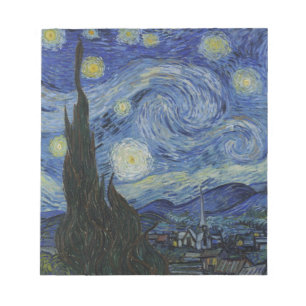 Sternennacht von Vincent Van Gogh Notizblock