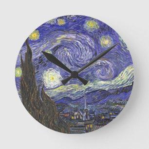 Sternennacht von Vincent van Gogh Runde Wanduhr