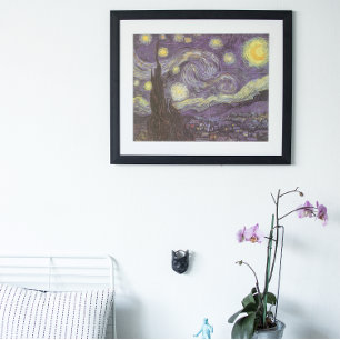 Sternennacht von Vincent van Gogh, Vintage Fine Ar Poster