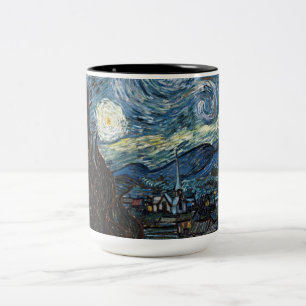 Sternennacht von Vincent Van Gogh Zweifarbige Tasse