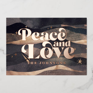 Sternennacht Winterhimmel Moderne Elegante Chic Folien Feiertagskarte