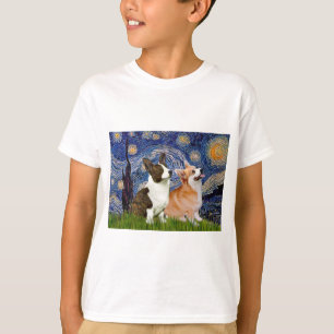 Sternennacht - Zwei Welsh Corgis (C + P) T-Shirt