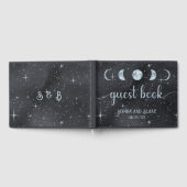 Sternennachtsmond-Phasen Celestial Wedding Gästebuch (Voll)