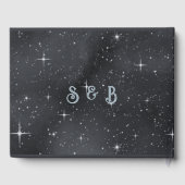 Sternennachtsmond-Phasen Celestial Wedding Gästebuch (Rückseite)