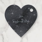 Sternennachtsmond-Phasen Celestial Wedding Geschenkanhänger (Rückseite)