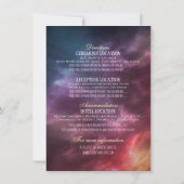 Sternennebel-Sternbild für Hochzeitdetails Einladung (Rückseite)