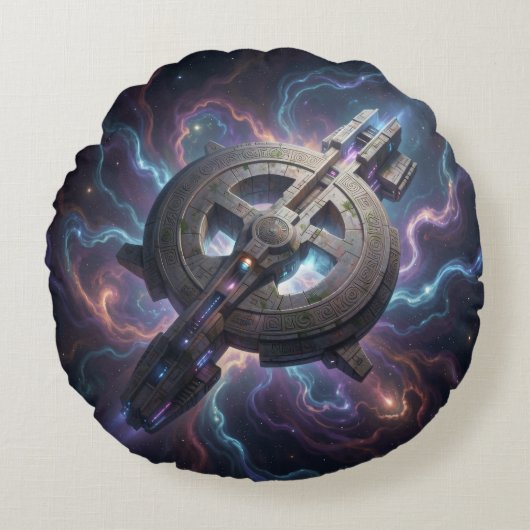 Sternenpfad – Reise durch das Universum´14 Rundes Kissen (Vorderseite)