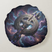 Sternenpfad – Reise durch das Universum´14 Rundes Kissen (Rückseite)