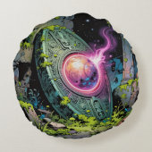 Sternenpfad – Reise durch das Universum´1 Rundes Kissen (Rückseite)