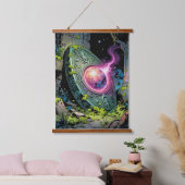 Sternenpfad – Reise durch das Universum´1 Wandteppich Mit Holzrahmen (Schlafzimmer)