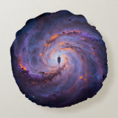 Sternenpfad – Reise durch das Universum´3 Rundes Kissen (Rückseite)