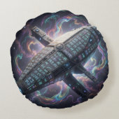 Sternenpfad – Reise durch das Universum´7 Rundes Kissen (Rückseite)