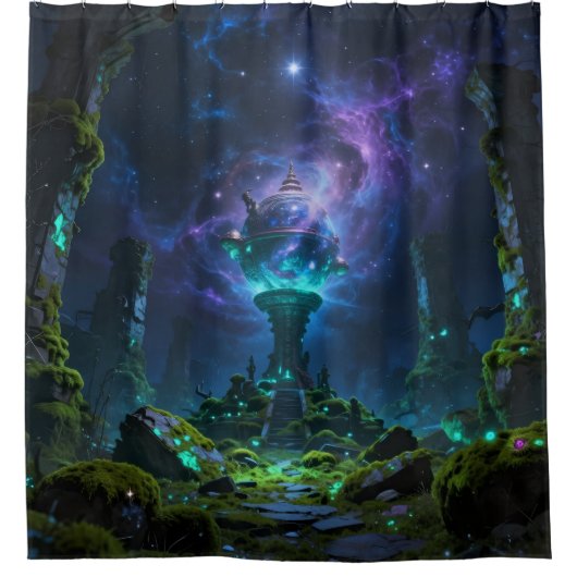 Sternenpfad – Reise durch das Universum Duschvorhang (Vorderseite)