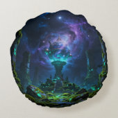 Sternenpfad – Reise durch das Universum Rundes Kissen (Rückseite)