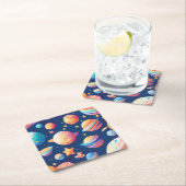 Sternenplaneten Rechteckiger Pappuntersetzer (Vor Ort)