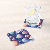 Sternenplaneten Rechteckiger Pappuntersetzer (Vor Ort)