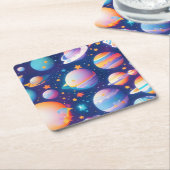 Sternenplaneten Rechteckiger Pappuntersetzer (angewinkelt)