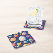 Sternenplaneten Rechteckiger Pappuntersetzer (Vor Ort)