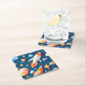 Sternenplaneten Rechteckiger Pappuntersetzer (Vor Ort)