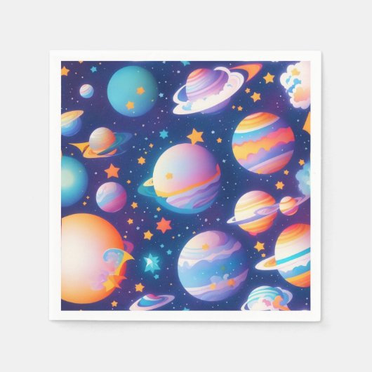 Sternenplaneten Serviette (Vorderseite)