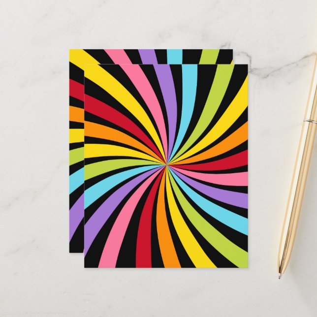 Sternenregen Regenbogenfarben Bastel Scrapbook Pap (Vorderseite/Rückseite Beispiel)