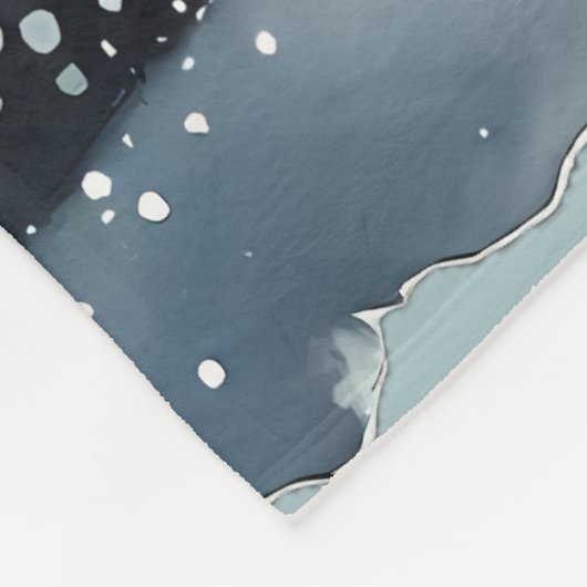 Sternenreiche Winternacht Hirsche Fleecedecke (Ecke)