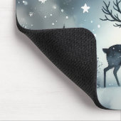 Sternenreiche Winternacht Hirsche Mousepad (Ecke)