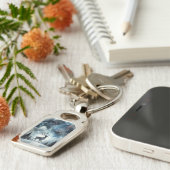 Sternenreiche Winternacht Hirsche Schlüsselanhänger (Seite)