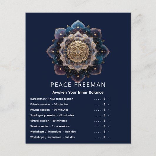 Sternensaat-Geometrie | Mandala-Design Flyer (Vorne)