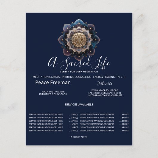 Sternensaat-Geometrie | Mandala-Design Flyer (Vorne)
