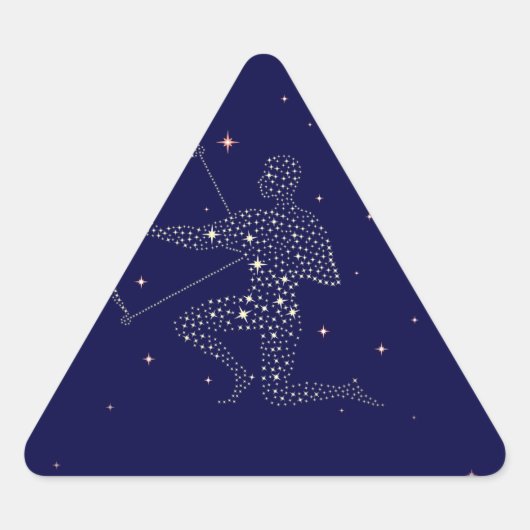 Sternensagittarius Dreieckiger Aufkleber (Vorderseite)