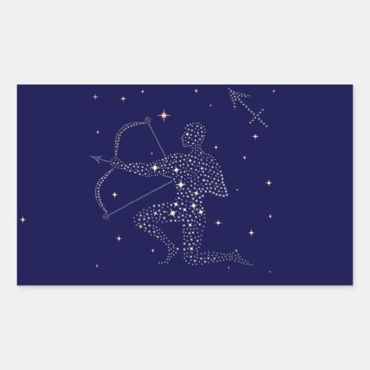 Sternensagittarius Rechteckiger Aufkleber (Vorderseite)