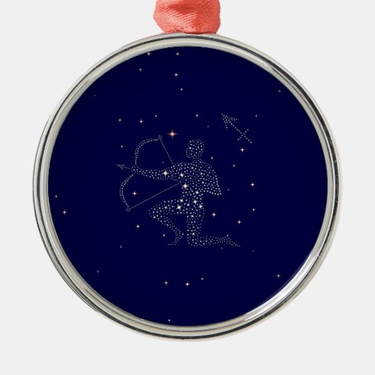 Sternensagittarius Silbernes Ornament (Vorne)