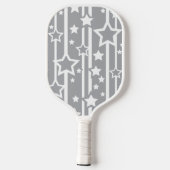 Sternenschauer Silber Grau Pickleball Schläger (Rückseite)
