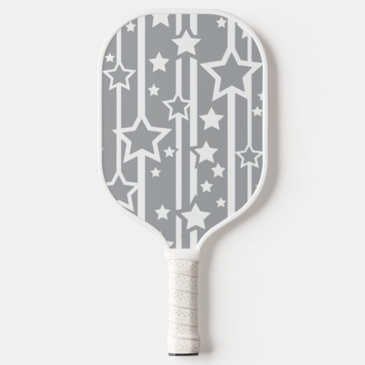 Sternenschauer Silber Grau Pickleball Schläger (Vorderseite)