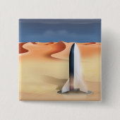 Sternenschiff auf dem Planeten Mars Button (Vorderseite)