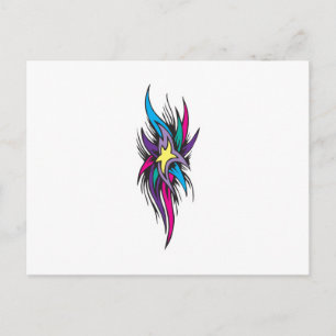 Sternenschweif-Tätowierungsdesign Postkarte