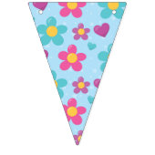 Sternenstaub Blüten Wimpelkette (Dritte Fahne)