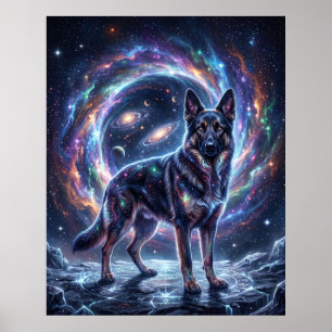 Sternenstaub-Deutscher-Schäferhund-Nebeltore Poster